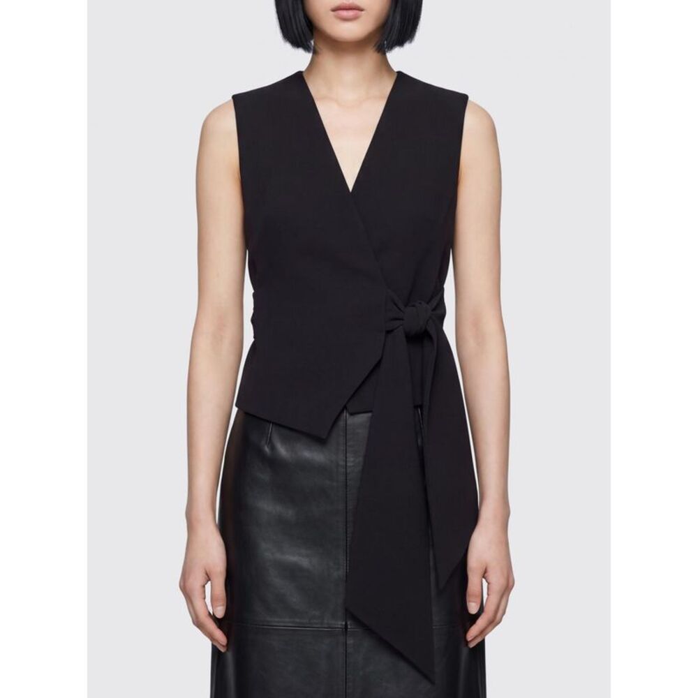 Max Mara Women Asymmetric Wrap-Style Tailored Vest Max Mara With Tie Fastening